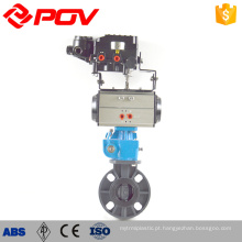 Válvulas de borboleta CPVC 250mm pvc com atuador pneumático